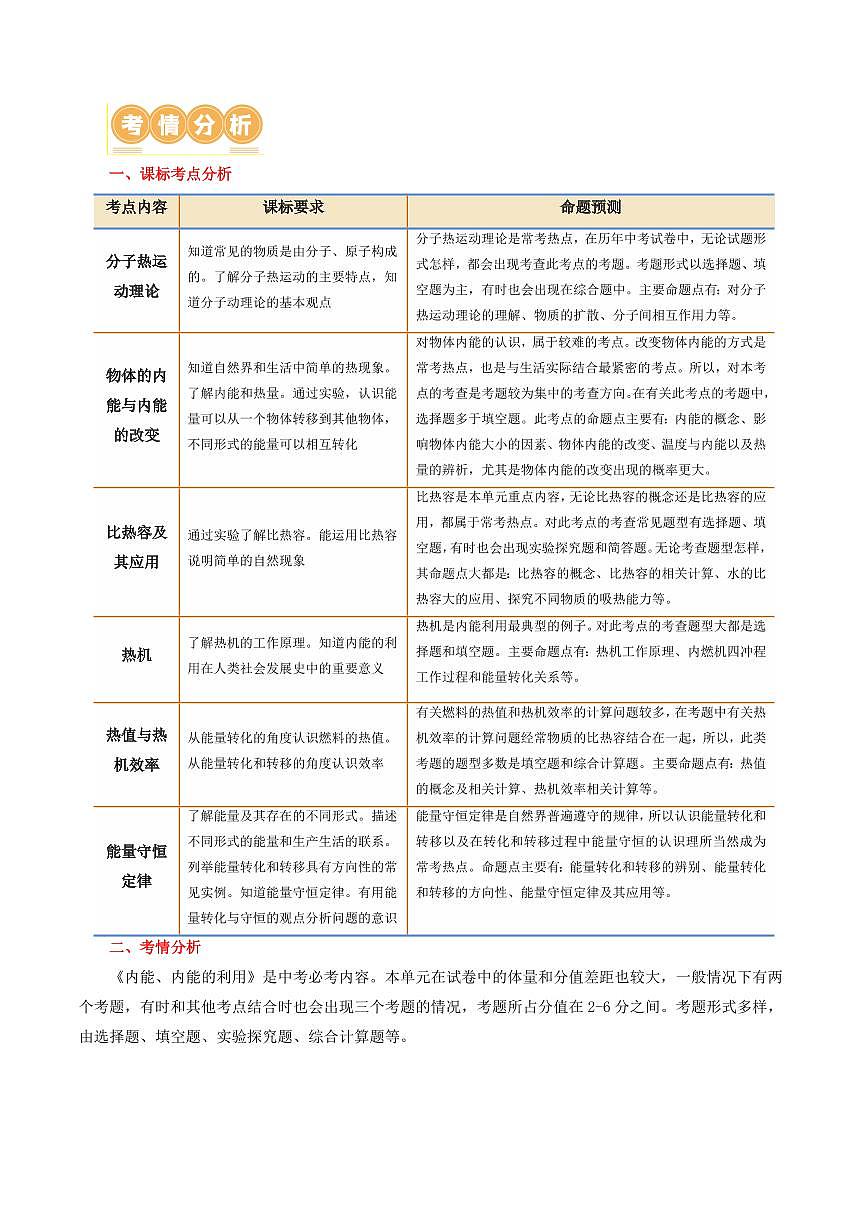 专题05 内能、内能的利用（讲义）（解析版）第2页