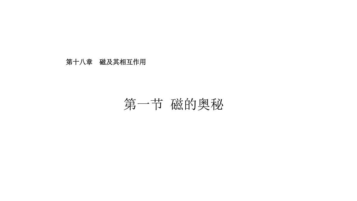 18.1 磁的奥秘 课件 -2025-2026学年物理沪科版九年级全一册第1页