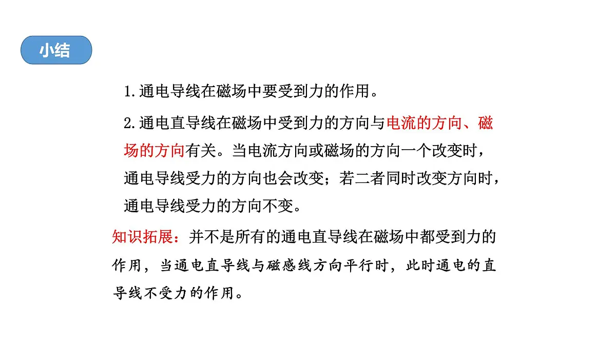 18.3 磁场对通电导线的作用 课件 -2025-2026学年物理沪科版九年级全一册第7页
