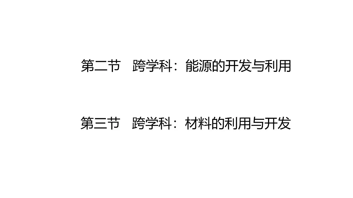 21.2 ~21.3 跨学科：能源的开发与利用 ~跨学科：材料的利用与开发 课件 -2025-2026学年物理沪科版九年级全一册第1页