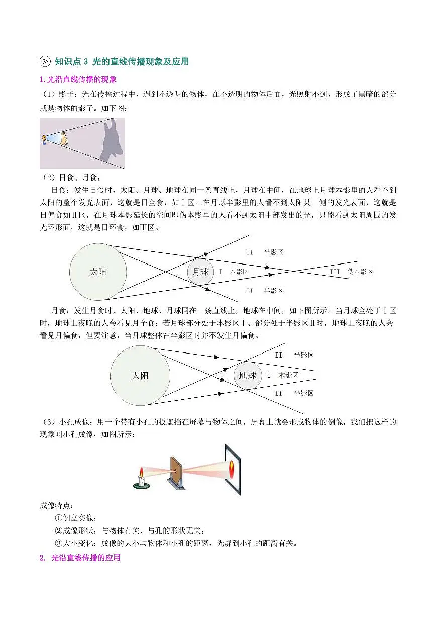 第14讲 光的直线传播(解析版)第2页