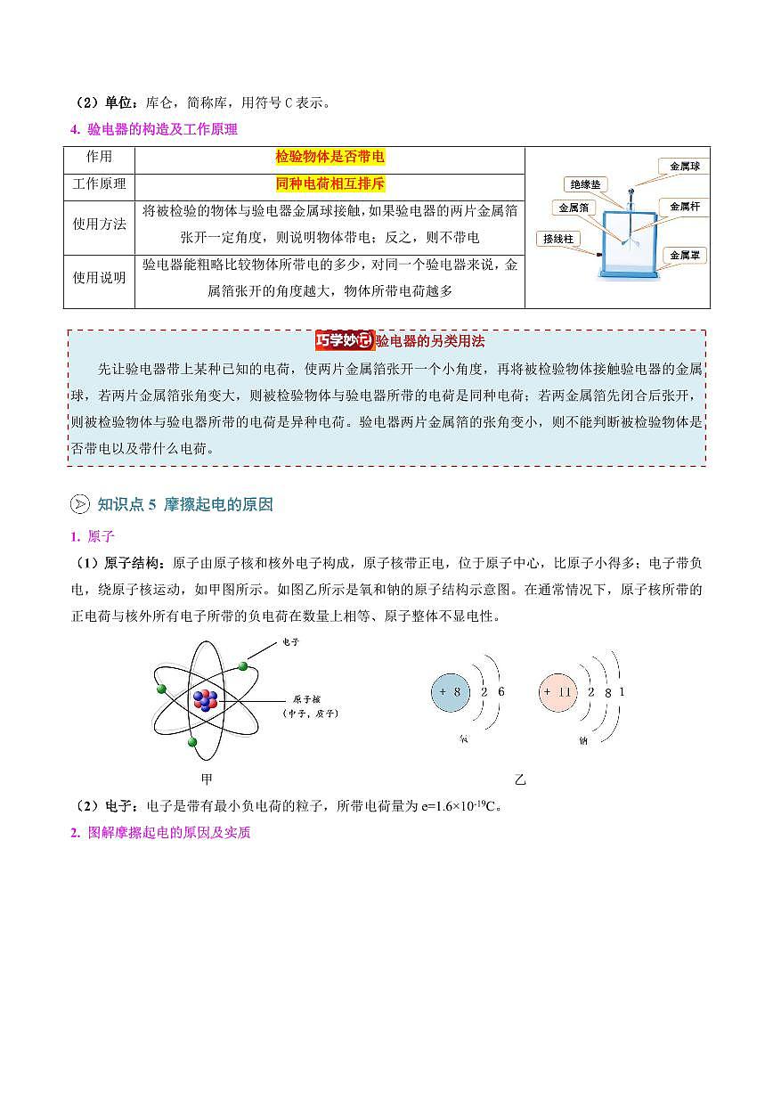 第07讲 两种电荷(预习)(解析版)第3页