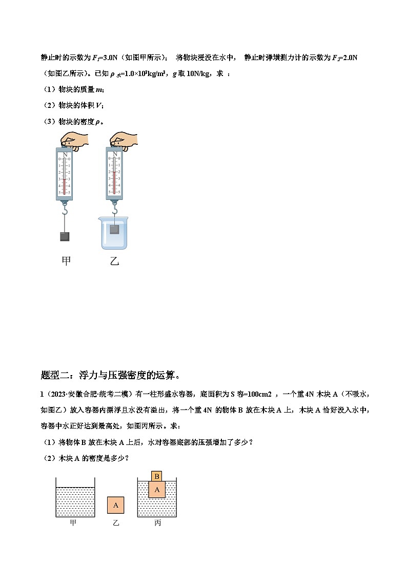 2024年二轮中考复习资料-专题10-浮力的综合运用-原卷版第2页