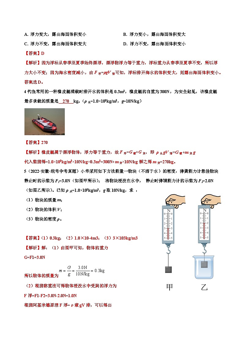 2024年二轮中考复习资料-专题10-浮力的综合运用-解析版第2页