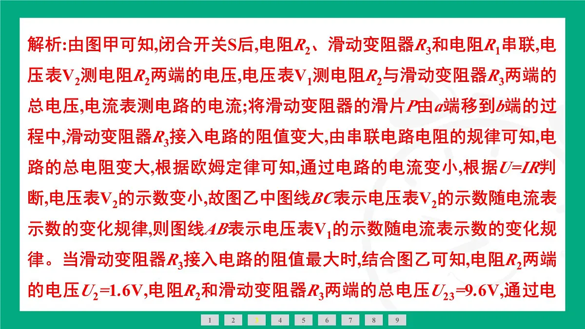 人教版物理九年级全一册第一十七章 欧姆定律专题：欧姆定律应用中的图像问题 课件 （含答案）第7页