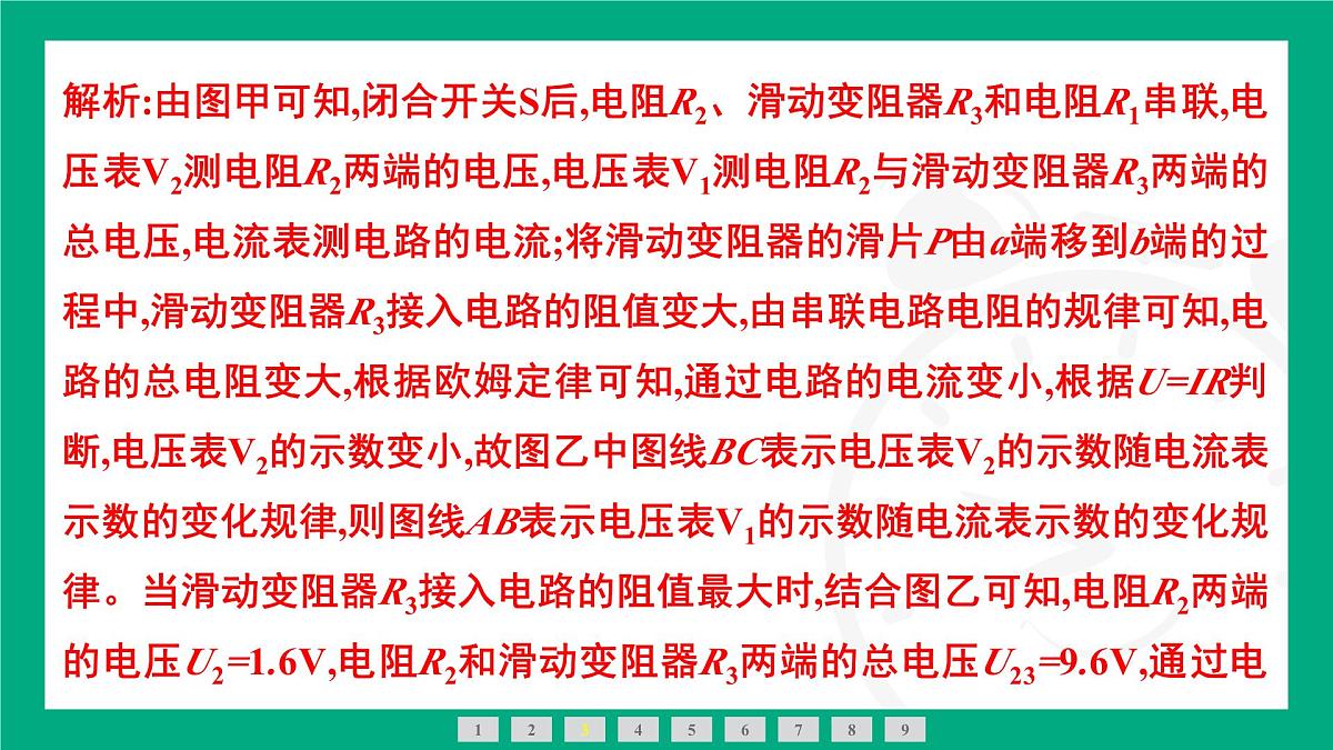 人教版物理九年级全一册第一十七章 欧姆定律专题：欧姆定律应用中的图像问题 课件  （含答案）第7页