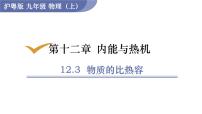 沪粤版（2024）九年级上册（2024）12.3 物质的比热容教课课件ppt