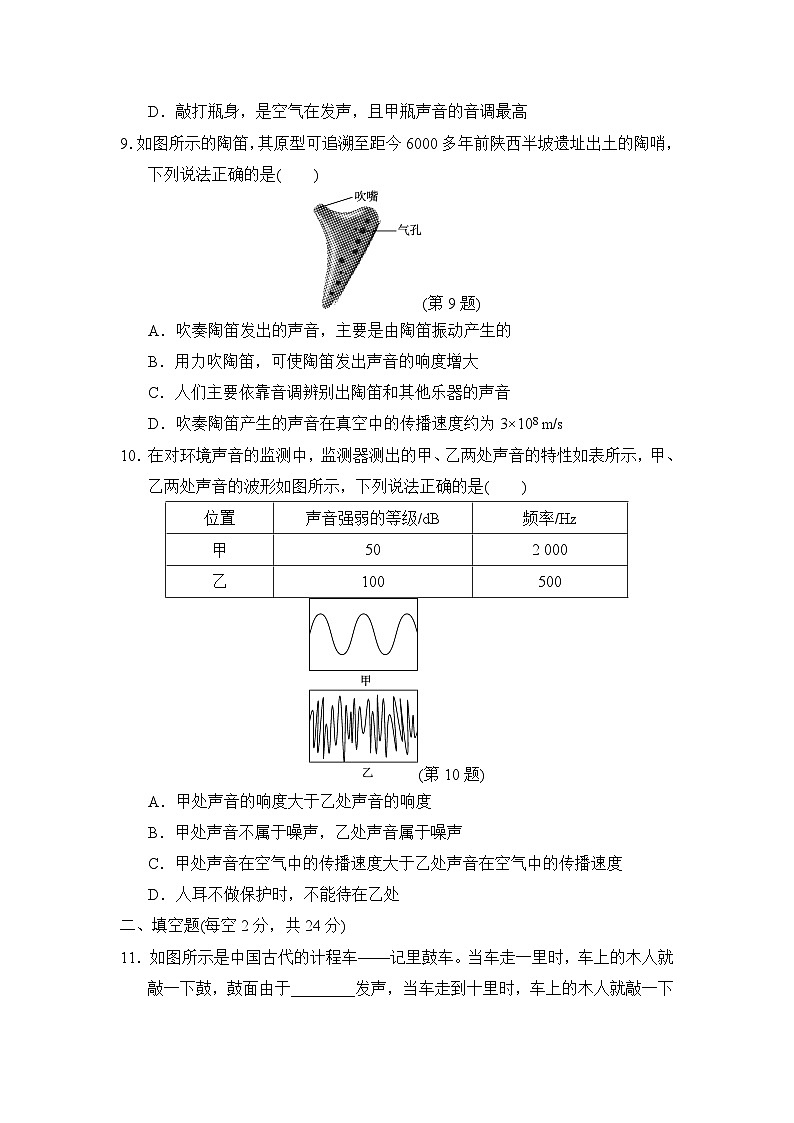 2024-2025学年八年级物理上册 第二章 单元测试卷（沪科福建版）第3页
