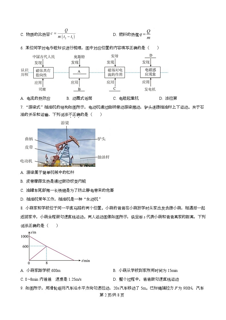2025年黑龙江省大庆市中考物理试题（原卷版）第2页