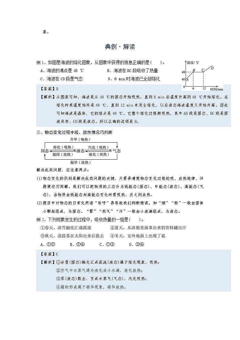 初中 物理 竞赛专区 八年级上册学案版块3 物态变化 专题3-4 六种物态变化辨析（学生版）第2页