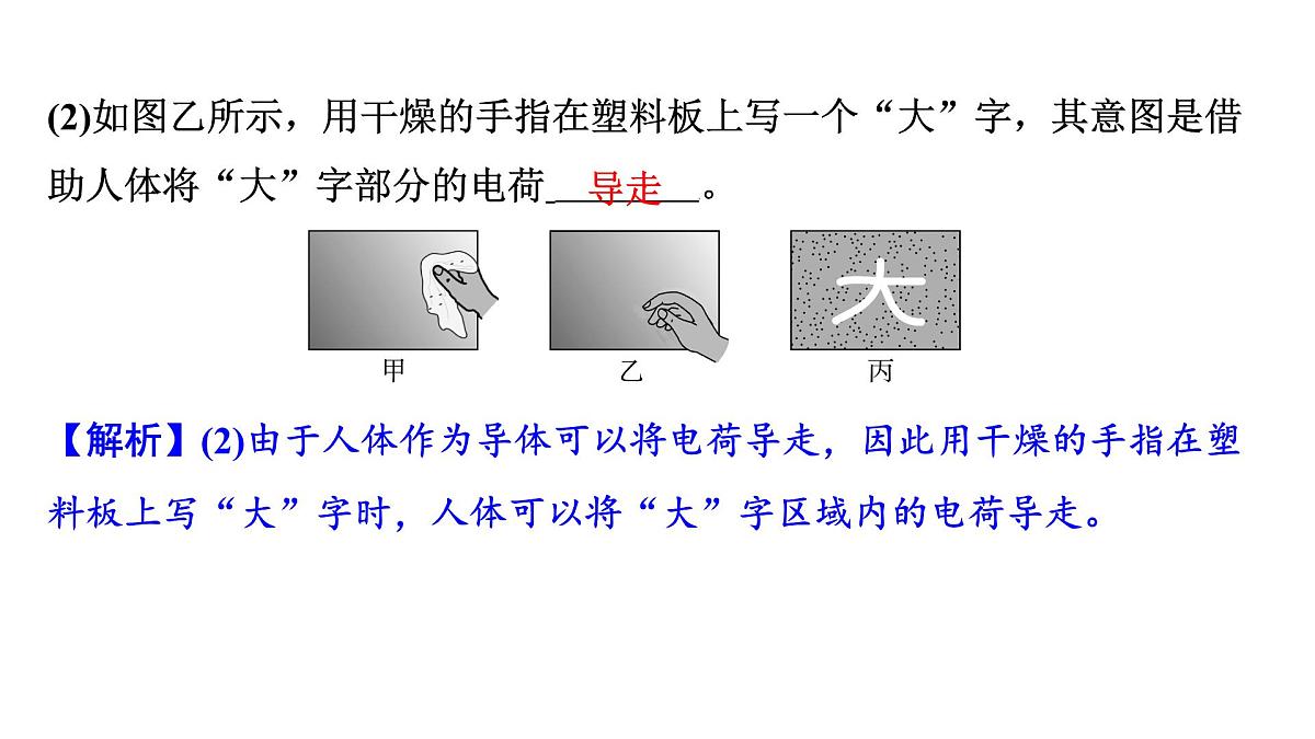 沪科版物理九年级全一册第一十五章　电与电路 培优精练 静电现象 课件第6页