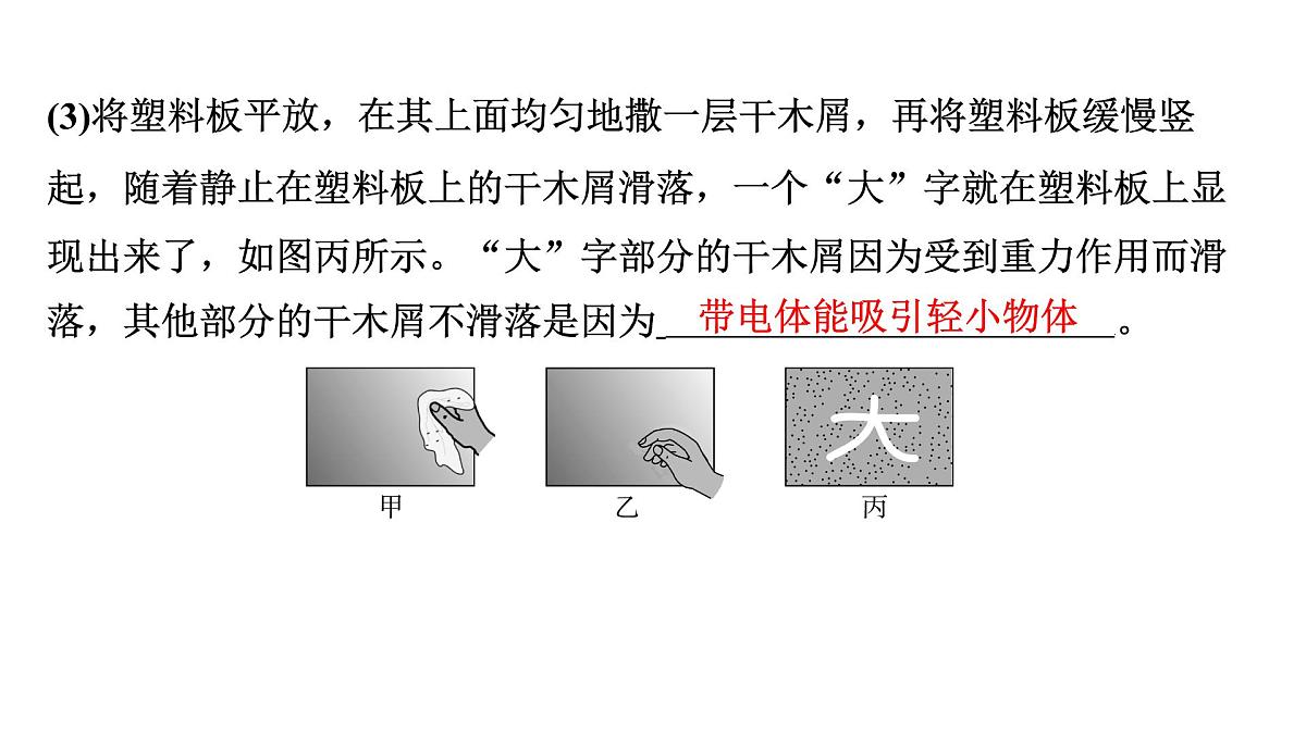 沪科版物理九年级全一册第一十五章　电与电路 培优精练 静电现象 课件第7页