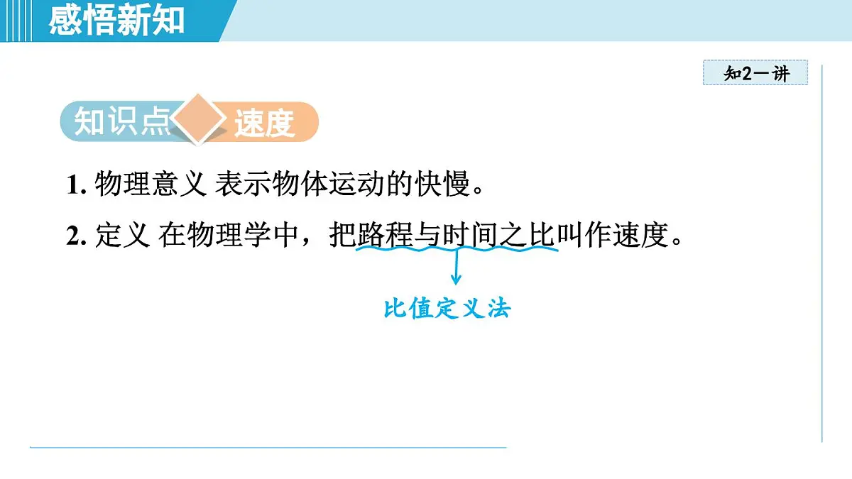 人教版八年级物理上册 1.3运动的快慢（第一章 机械运动 学习、上课课件）第7页