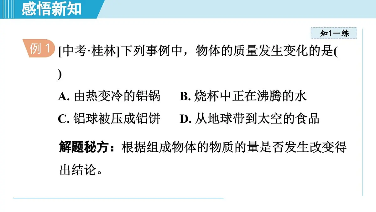 人教版八年级物理上册 6.1质量（第六章 质量与密度 学习、上课课件）第7页