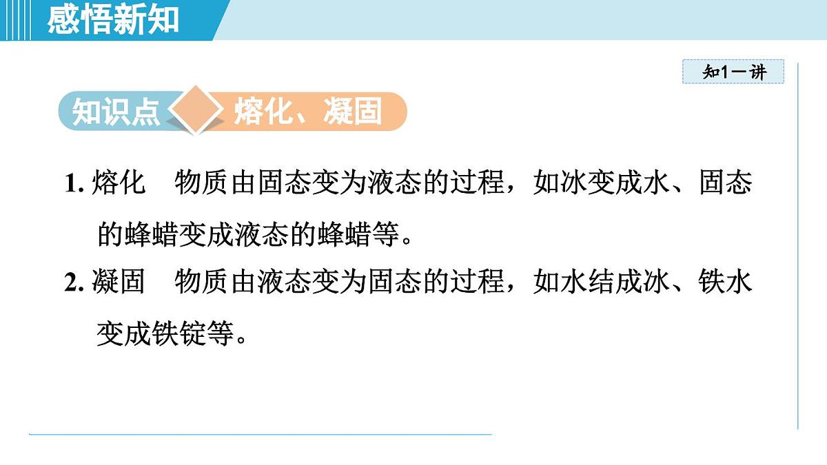 北师版八年级物理上册 第二节 熔化和凝固（第一章 物态及其变化  学习、上课课件）第3页