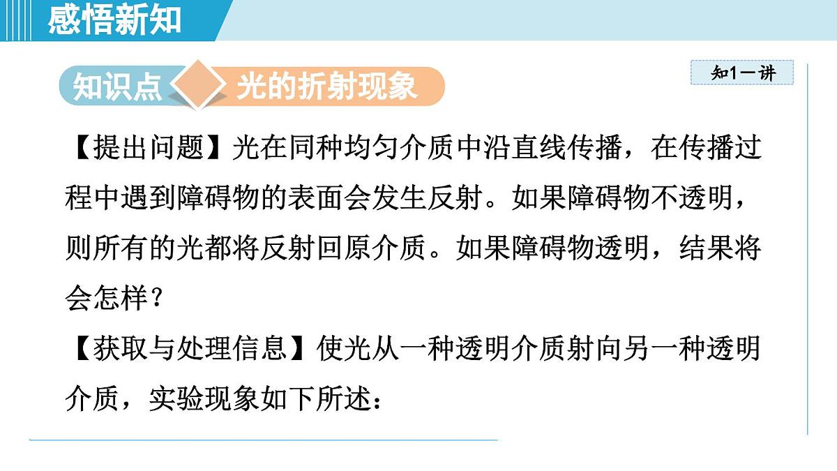 沪粤版八年级物理上册 3.4 光的折射规律（第三章 光和眼睛 学习、上课课件）第3页