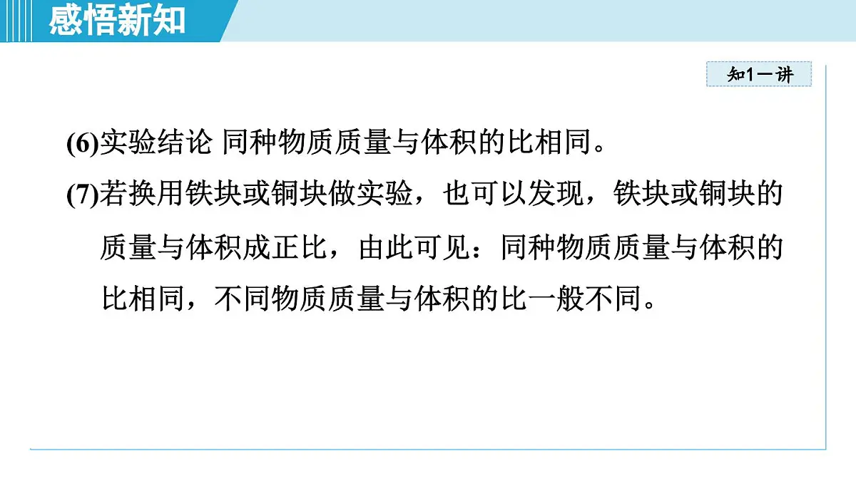 教科版八年级物理上册 6.2物质的密度（第6章 质量与密度 学习、上课课件）第7页