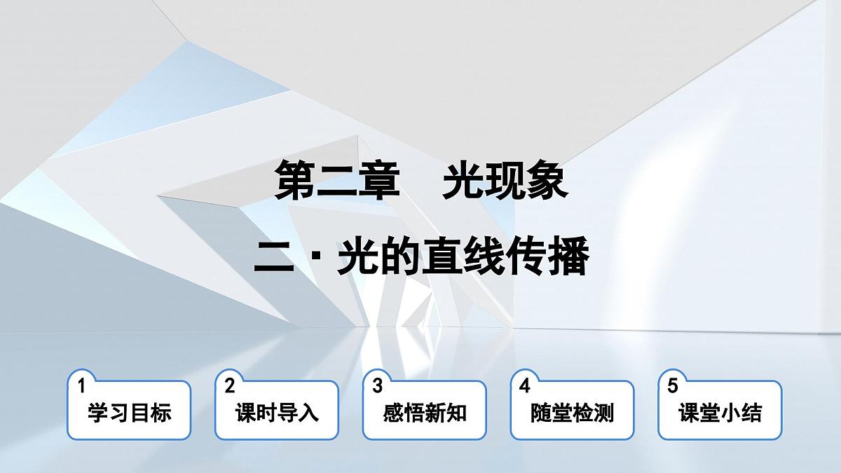 苏科版八年级物理上册  第二章 第二节 光的直线传播（学习、上课课件）第1页
