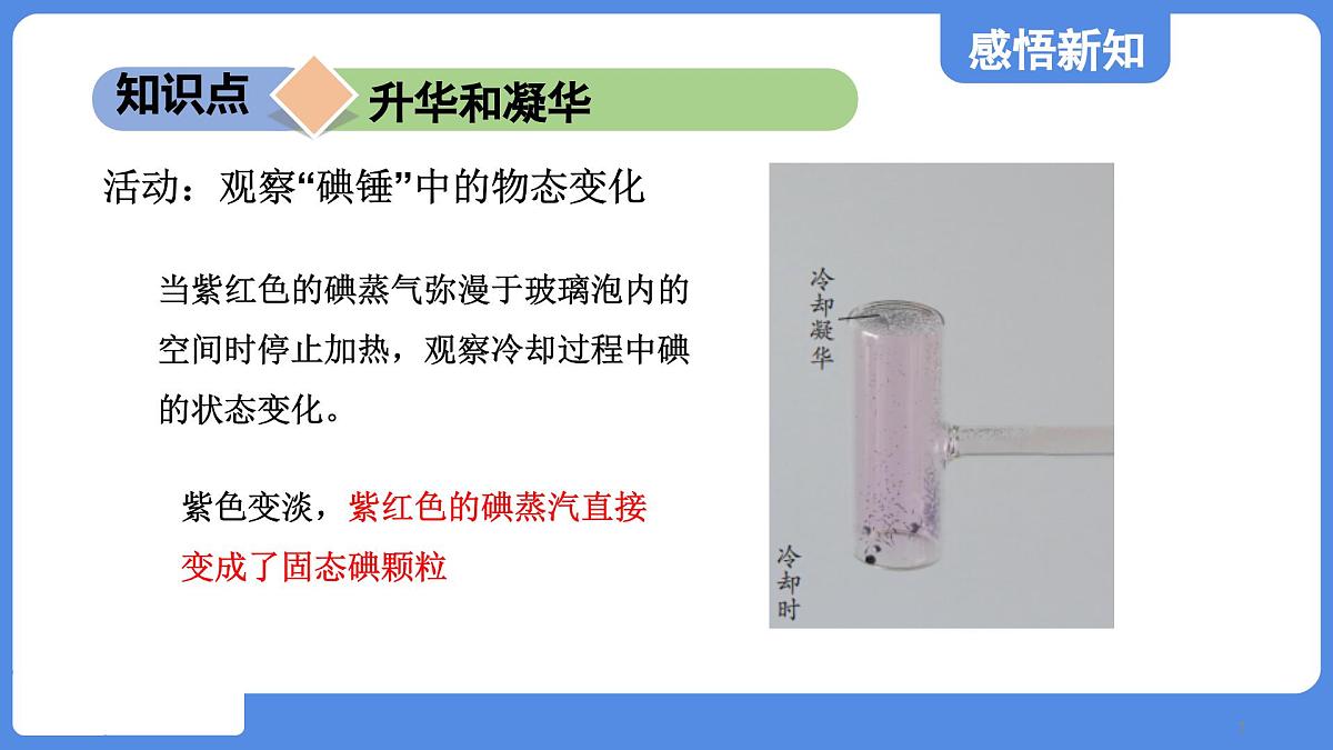 苏科版八年级物理上册  第四章 第四节 升华和凝华（学习、上课课件）第7页