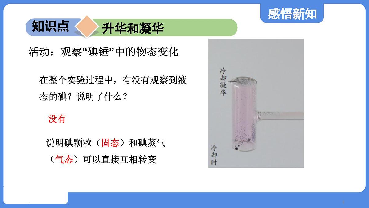 苏科版八年级物理上册  第四章 第四节 升华和凝华（学习、上课课件）第8页
