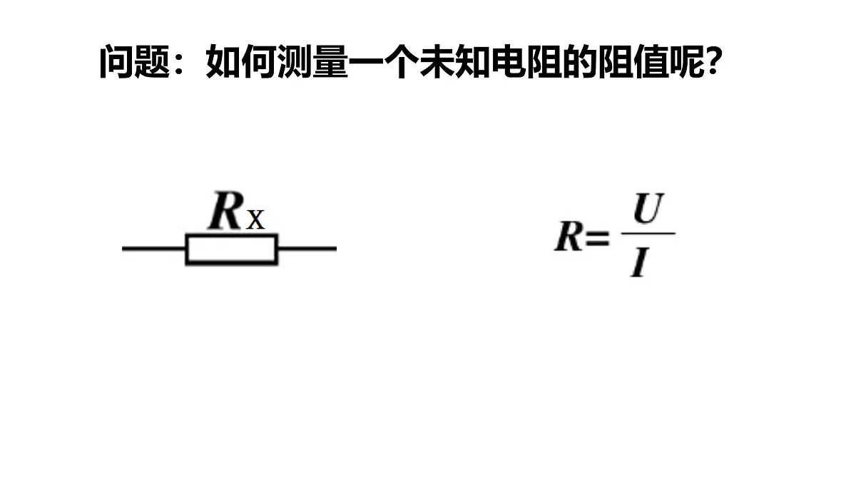 【教学课件】初中物理沪科版九年级全一册第十六章第三节 测量：用电流表和电压表测量电阻第2页