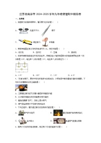 江苏省南京市2024-2025学年九年级上学期期中模拟卷物理试题(解析版)
