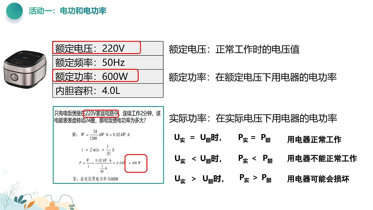 【教学课件】沪科版初中物理九年级全一册“电功、电功率”期末专项复习课第5页