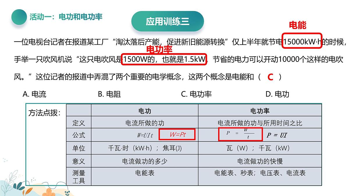 【教学课件】沪科版初中物理九年级全一册“电功、电功率”期末专项复习课第7页