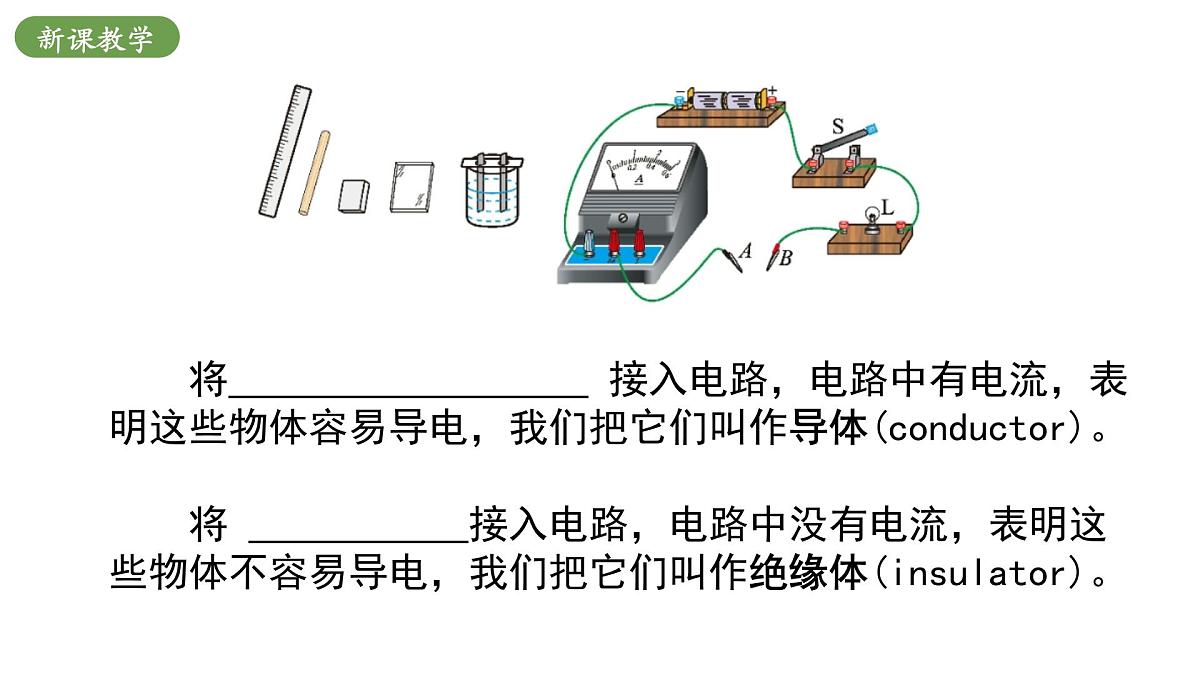 北师大版物理九年级全册 12.1《不同物质的导电性能》课件第6页