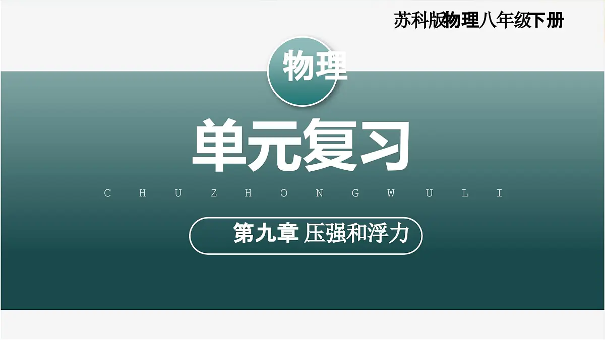 第九章+压强和浮力（单元复习课件）第1页