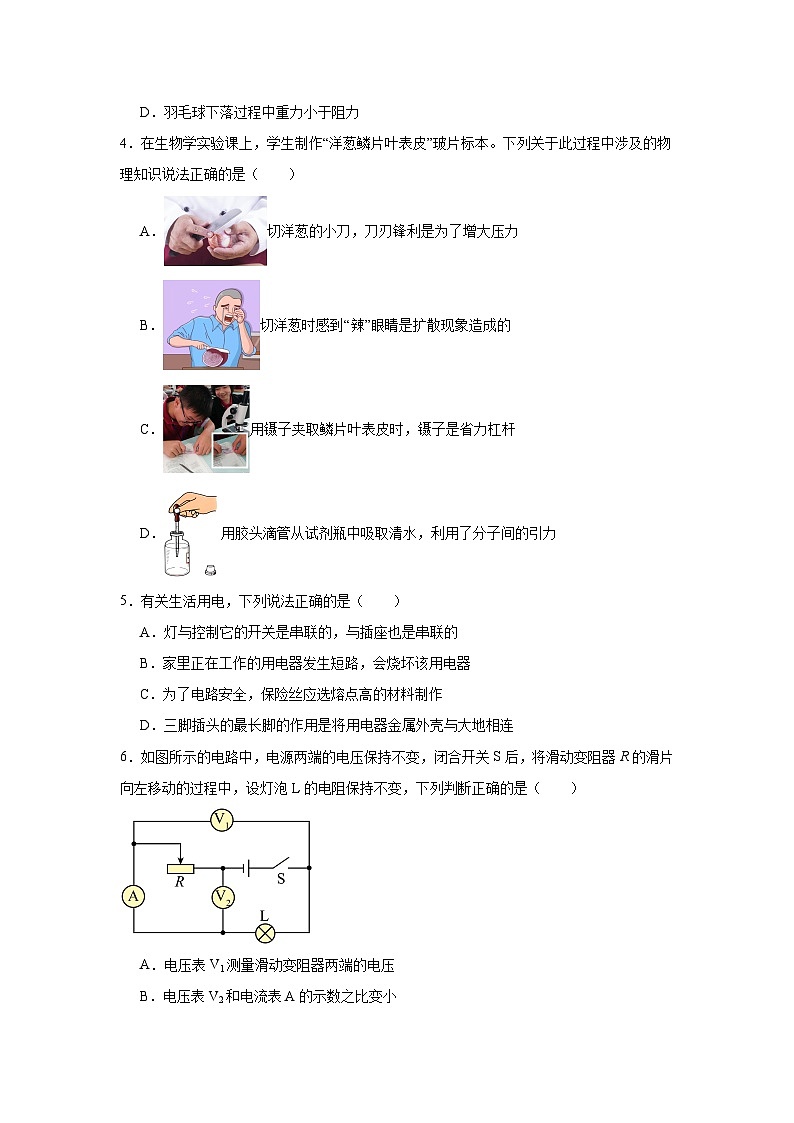 2025年辽宁省丹东市凤城市中考一模物理试题（附答案解析）第2页
