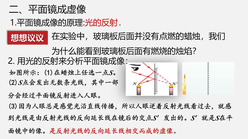 24人教版-八年级物理上册4.3 平面镜成像 课件第8页