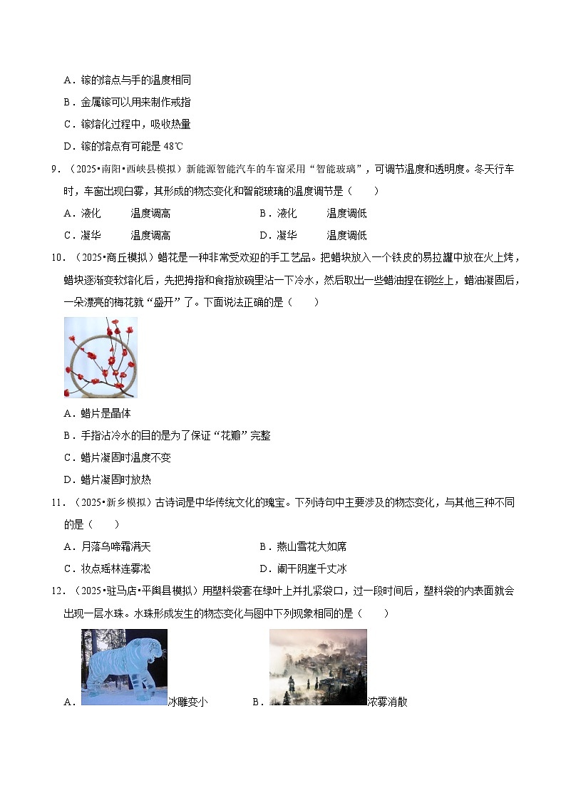 专题03 物态变化（河南专用）（原卷版）第3页