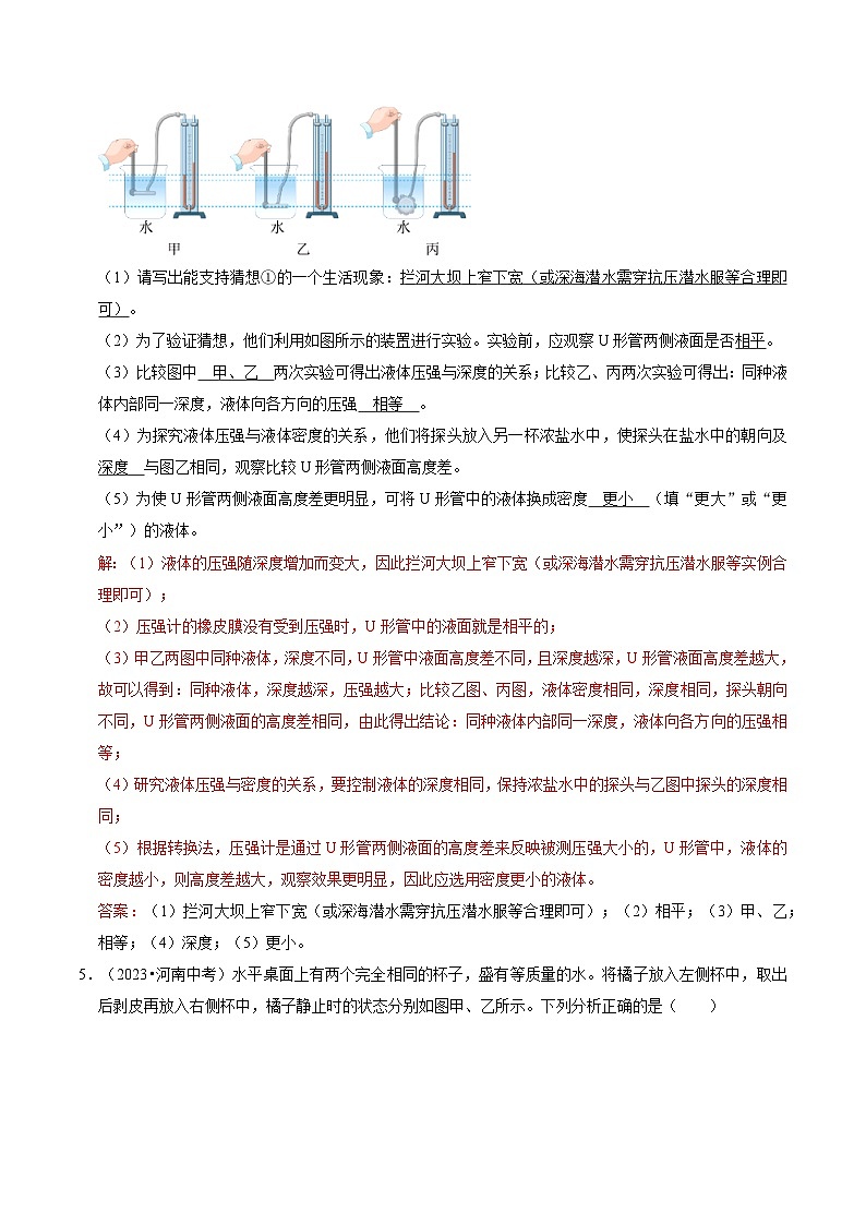 专题09 压强与浮力综合（河南专用）（解析版）第3页