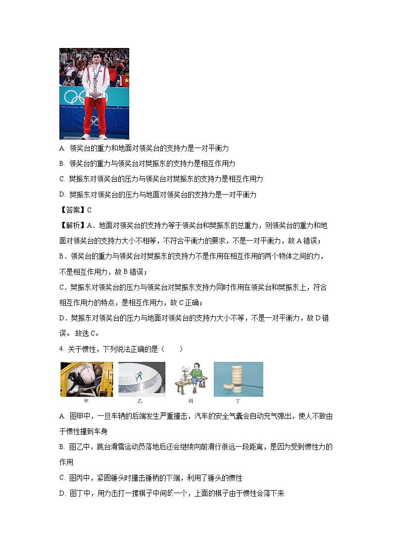 湖南省株洲市攸县2024-2025学年八年级下学期期中物理试题第3页