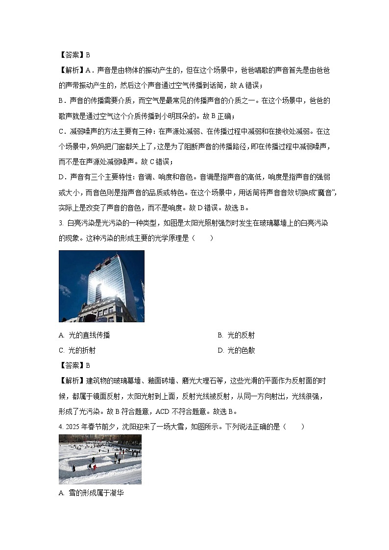 2025年辽宁省丹东市凤城市中考二模 (1)物理试卷第2页