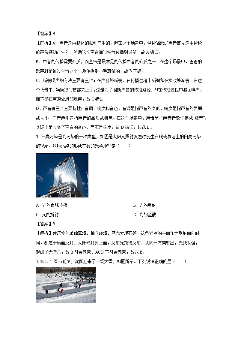 2025年辽宁省丹东市凤城市中考二模 (2)物理试卷第2页