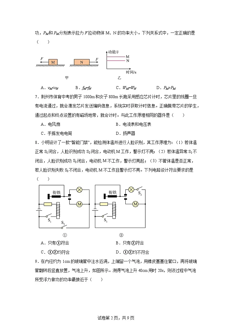 2025年新疆初中学业水平考试三轮模拟物理试题（无答案）第2页