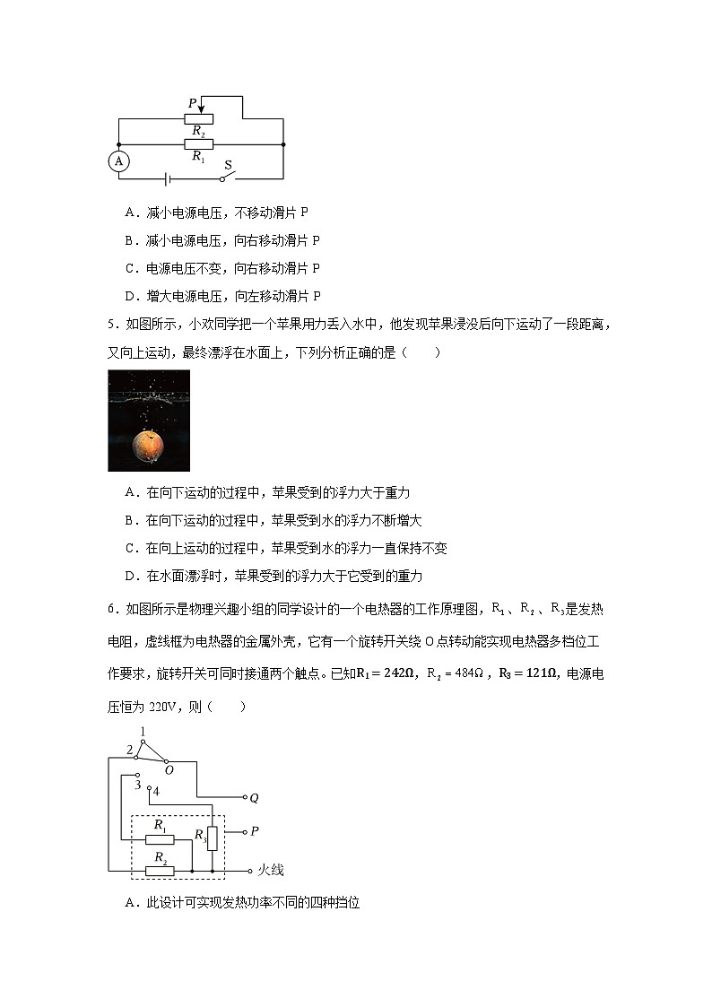 2025年河南省濮阳市部分学校中考物理一模试卷（无答案）第2页
