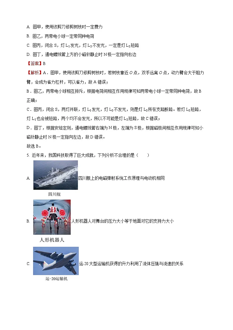 2025年四川省南充市中考物理真题（解析版）第3页