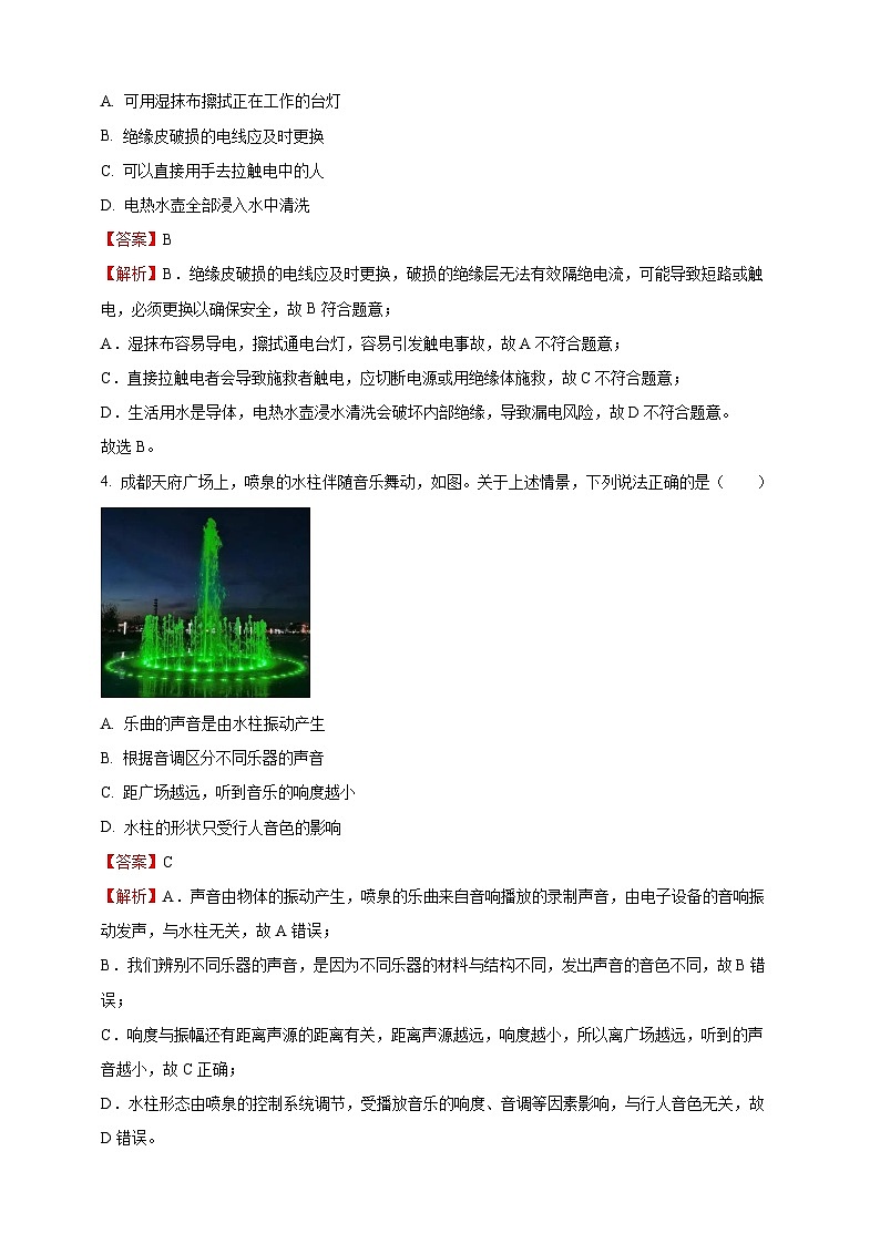 2025年四川省成都市中考物理真题（解析版）第2页