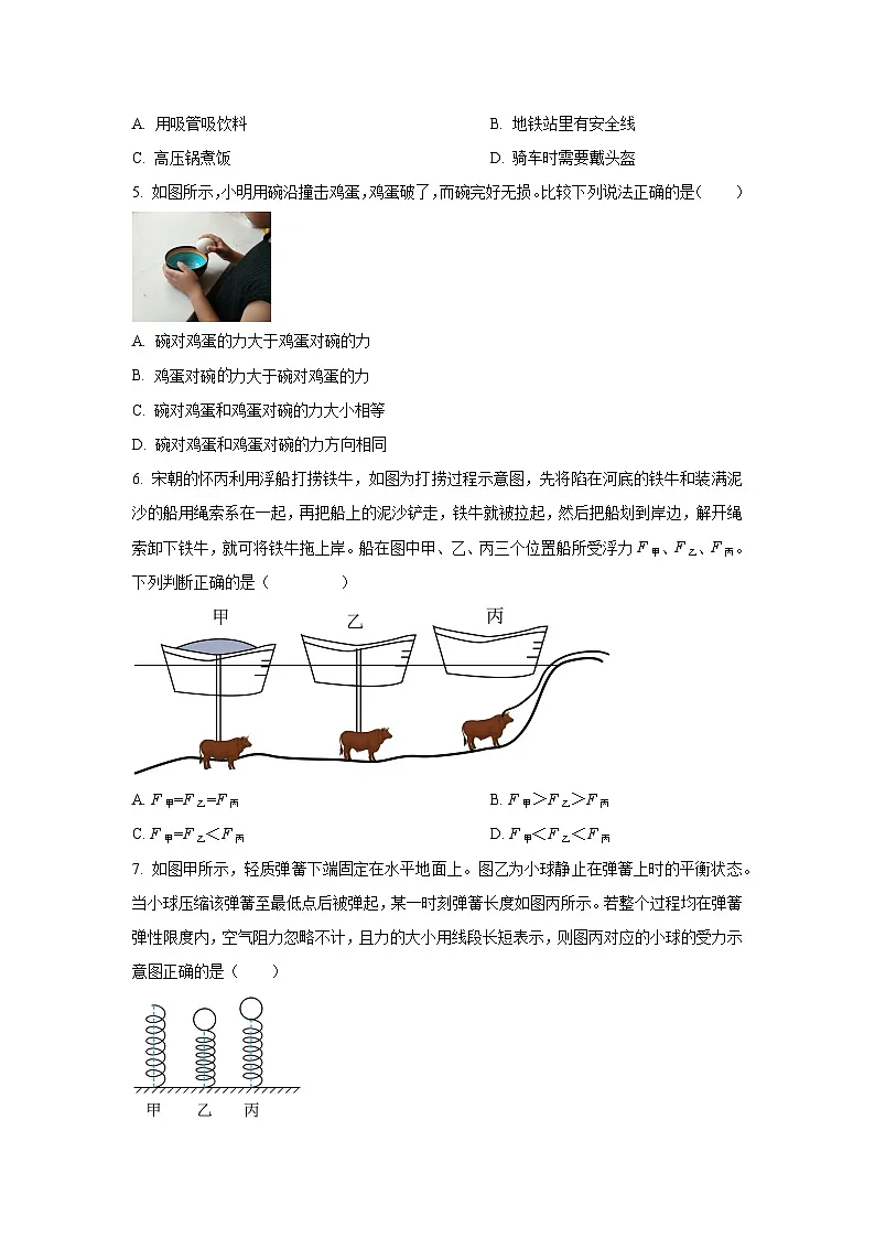 广东省佛山市南海区2024-2025学年八年级下学期期末考试物理试卷（学生版）第2页