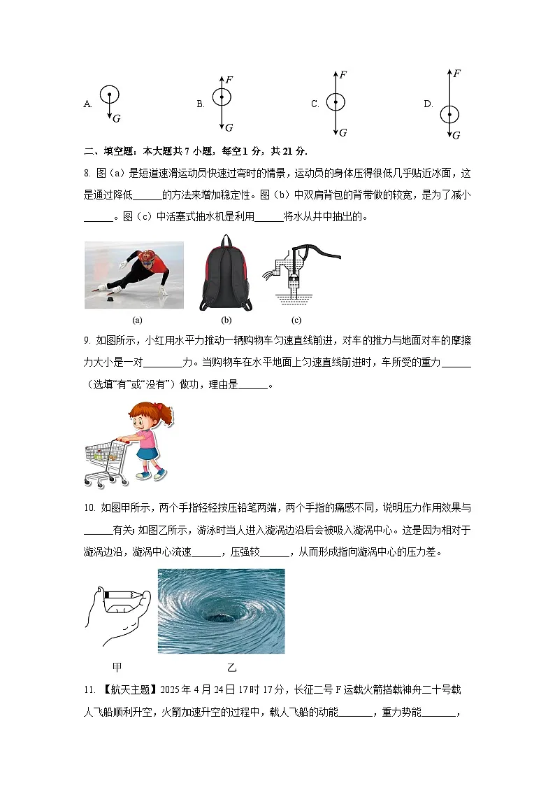 广东省佛山市南海区2024-2025学年八年级下学期期末考试物理试卷（学生版）第3页