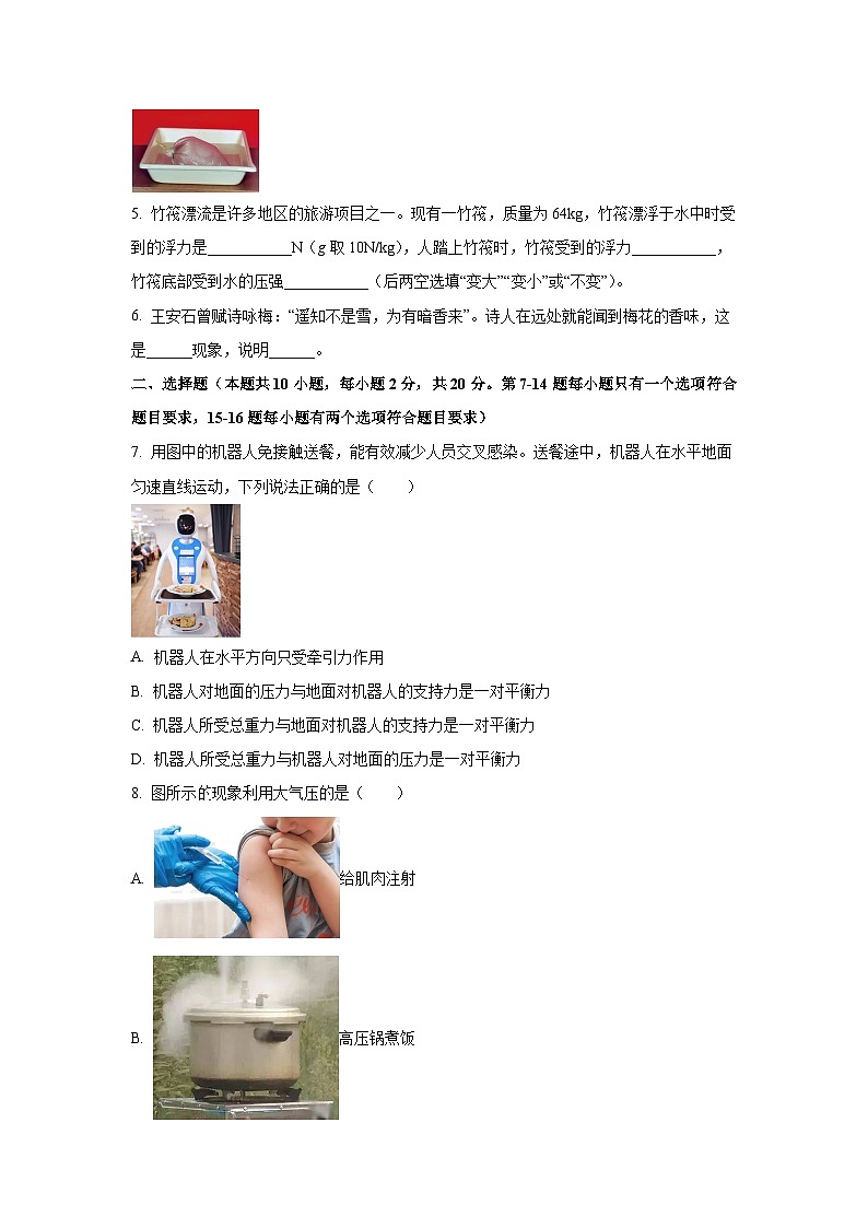 河南省南阳市桐柏县2025-2026学年九年级上学期开学考试物理物理试卷（学生版）第2页