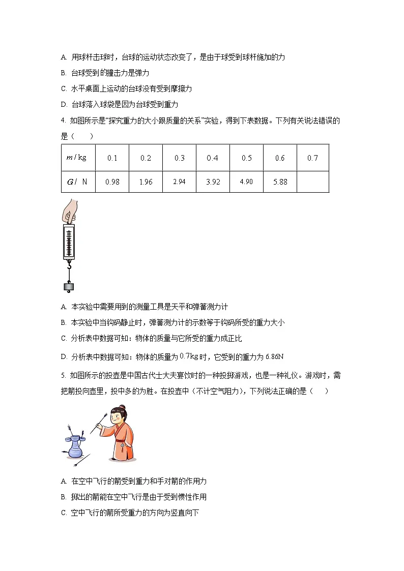 广东省深圳市福田区2024-2025学年八年级下学期期中质量检测物理试卷（学生版）第2页