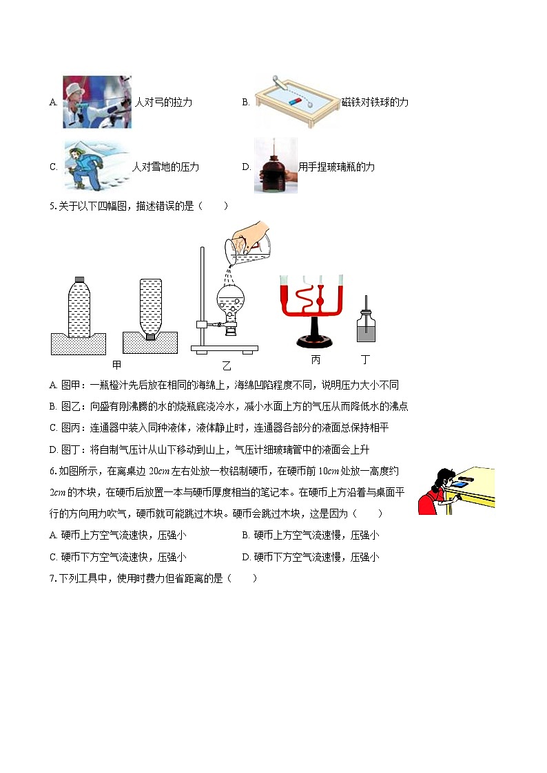 2024-2025学年湖南省娄底市新化县八年级（下）期末物理试卷（B卷）-自定义类型第2页