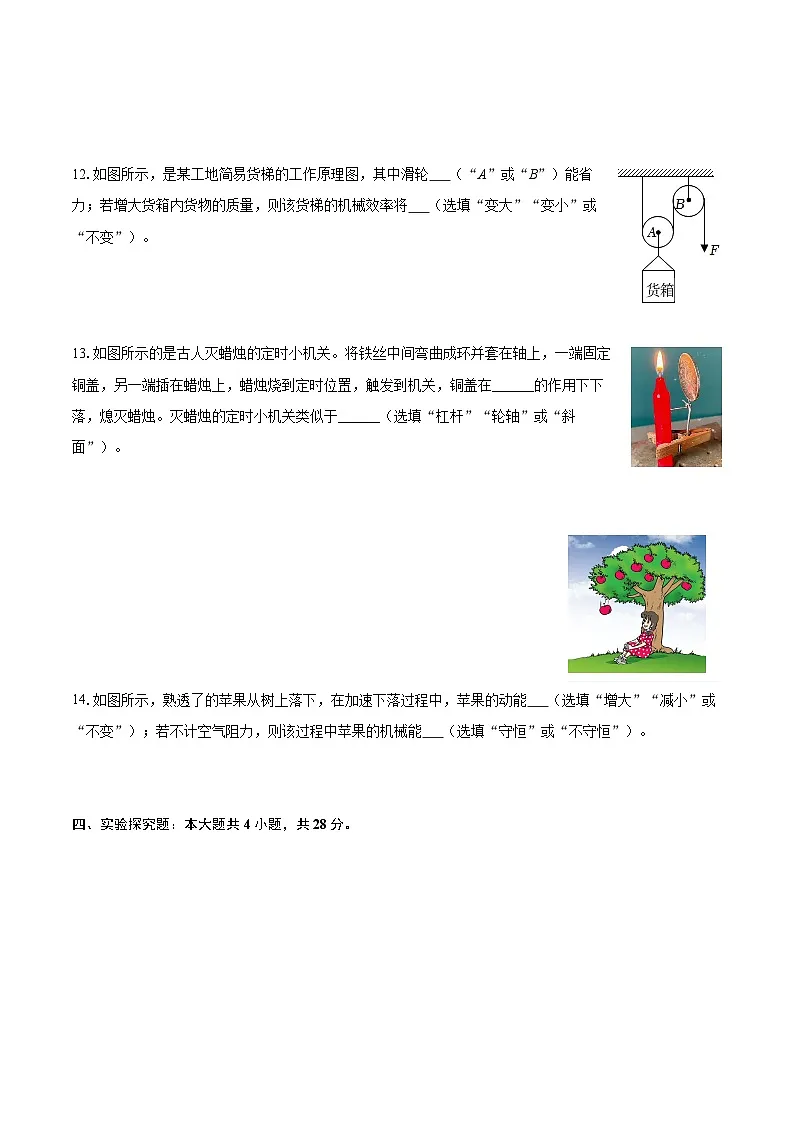 2024-2025学年江西省吉安市安福县八年级（下）期末物理试卷-自定义类型第3页