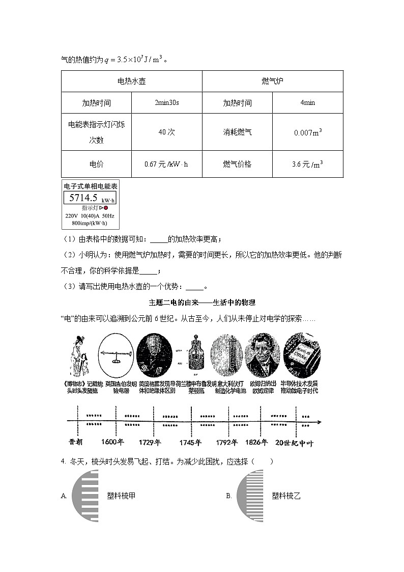 广东省深圳市龙岗区2024-2025学年九年级上学期期末考试物理试卷（学生版）第2页