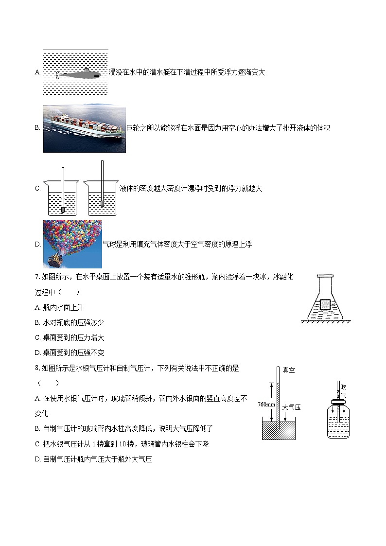 2024-2025学年湖南省邵阳市新邵县八年级（下）期末物理试卷-自定义类型第2页