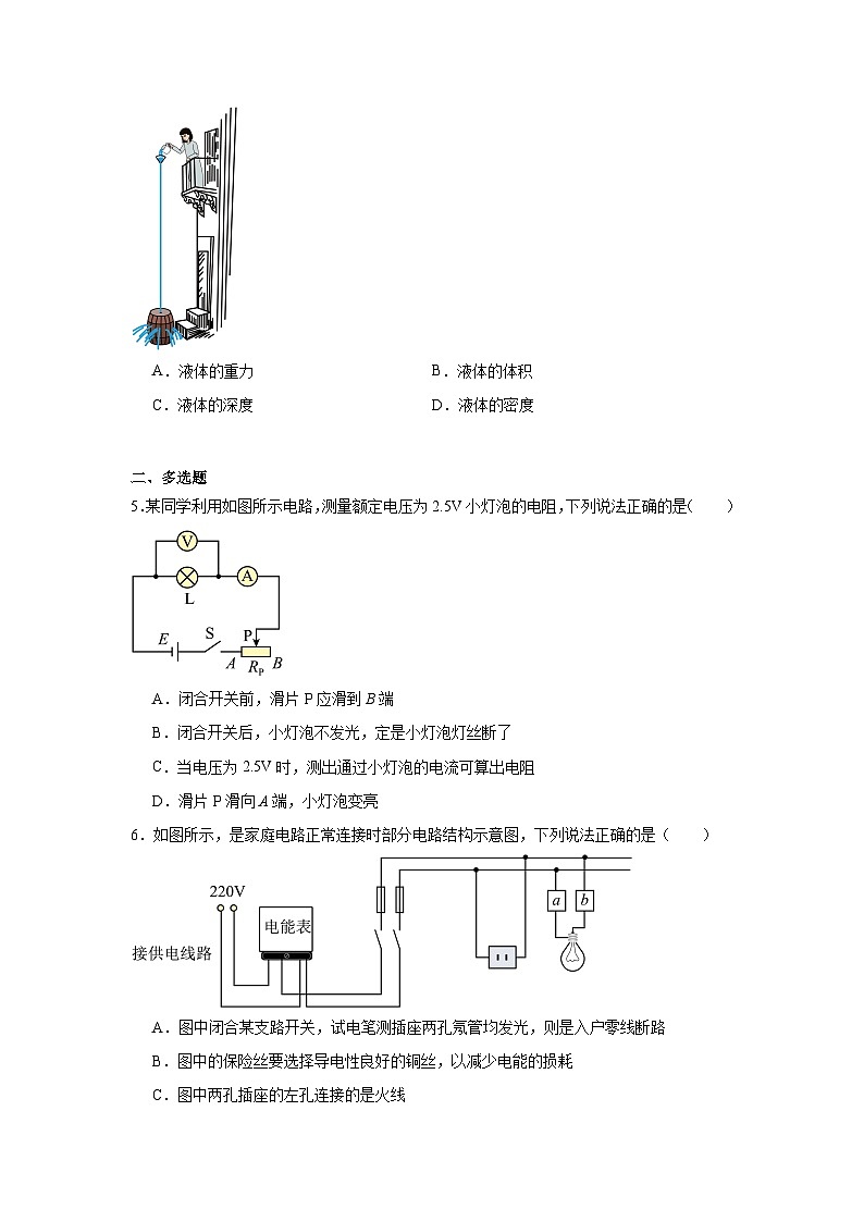 2025年江西省吉安市吉水县中考物理二模试卷（附答案解析）第2页